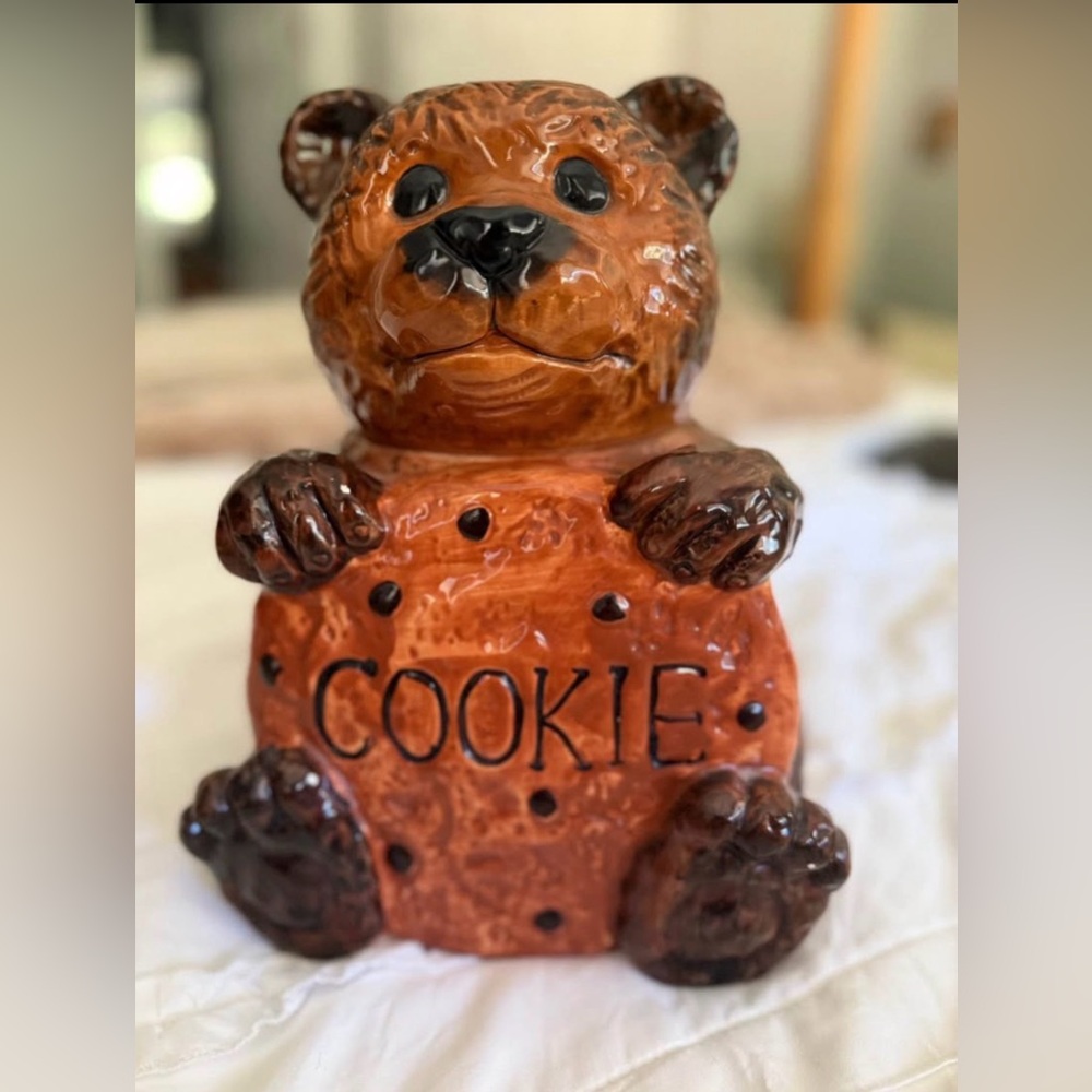 CKAO Vintage  Collectible Brown Bear Cookie Jar